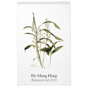 Botanical watercolors calendar Mang Hang Ho, 2022