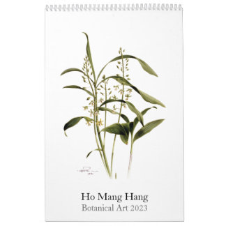 Botanical watercolors calendar Mang Hang Ho, 2023