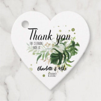 Botanical Wedding Favours Custom Thank you Wedding Favour Tags