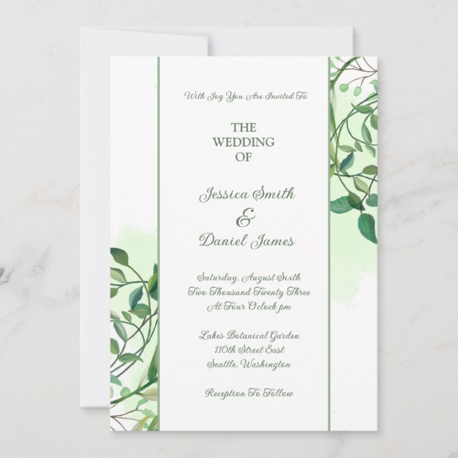 Botanical Wedding Invitation (Front)