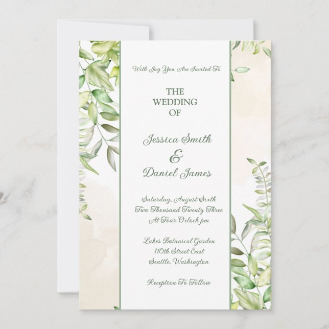 Botanical Wedding Invitation (Front)
