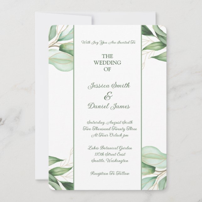 Botanical Wedding Invitation (Front)