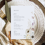 Botanical Wedding Menu Card<br><div class="desc">This Botanical Wedding Menu Card from the Grayson Collection features hand-drawn florals in shades of ivory, sage green, and gold surrounding the couple's dinner menu. Personalize it with your details easily and quickly. Simply press the 'customize it' button to further re-arrange and format the style and placement of the text....</div>