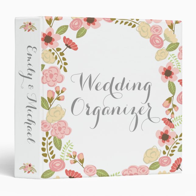Botanical Wedding Organizer Binder (Front/Spine)
