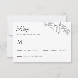 Botanical Wedding RSVP Response