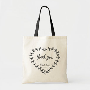 Botanical Wedding Thank you Tote bags