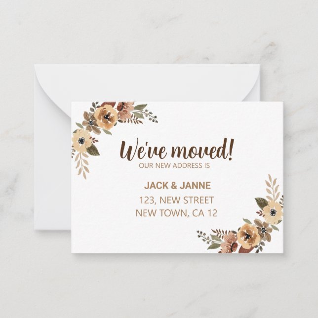 Botanical We've Moved New Home Announcement Card (Front)