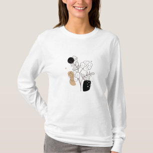 Botanical Wild Flowers boho Floral Graphic T-Shirt