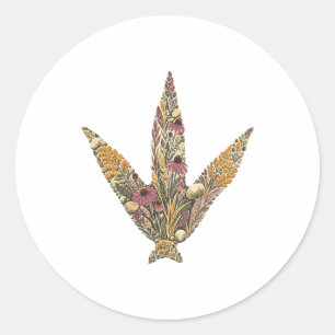 Botanical Wild Turkey Prairie Track Nature Sticker