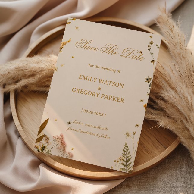 Botanical Wildflower Elegant Save The Date (Creator Uploaded)