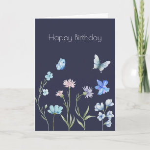Botanical Wildflower Flower Boho Birthday Card