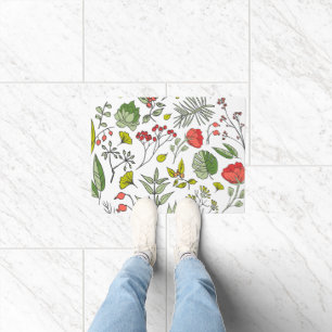 Botanical Wildflower Garden Doormat