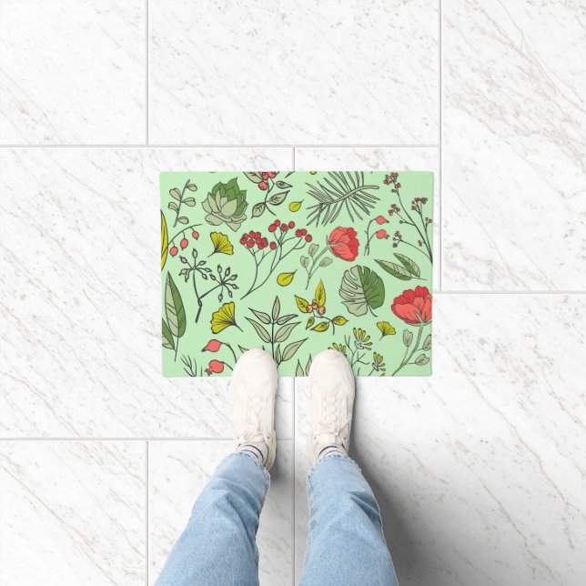 Botanical Wildflower Garden Doormat (Indoor)