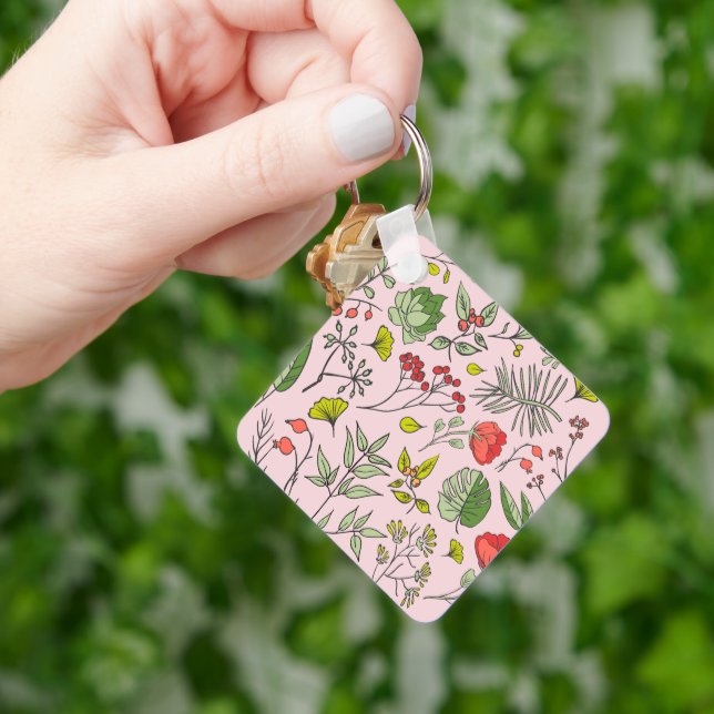 Botanical Wildflower Garden Keychain (Hand)