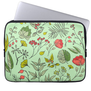 Botanical Wildflower Garden Laptop Sleeve