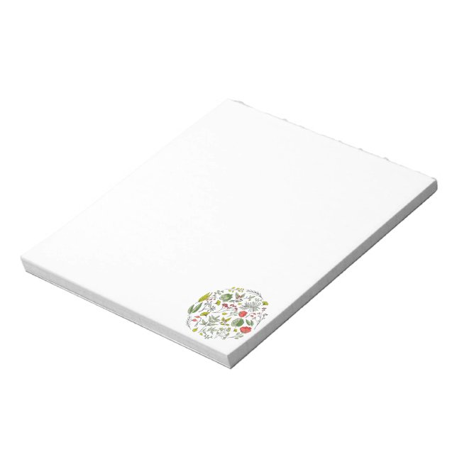 Botanical Wildflower Garden Notepad (Rotated)