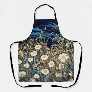 Botanical wildflower romantic garden floral apron