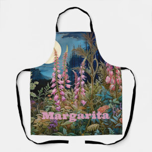 Botanical wildflower romantic garden floral apron
