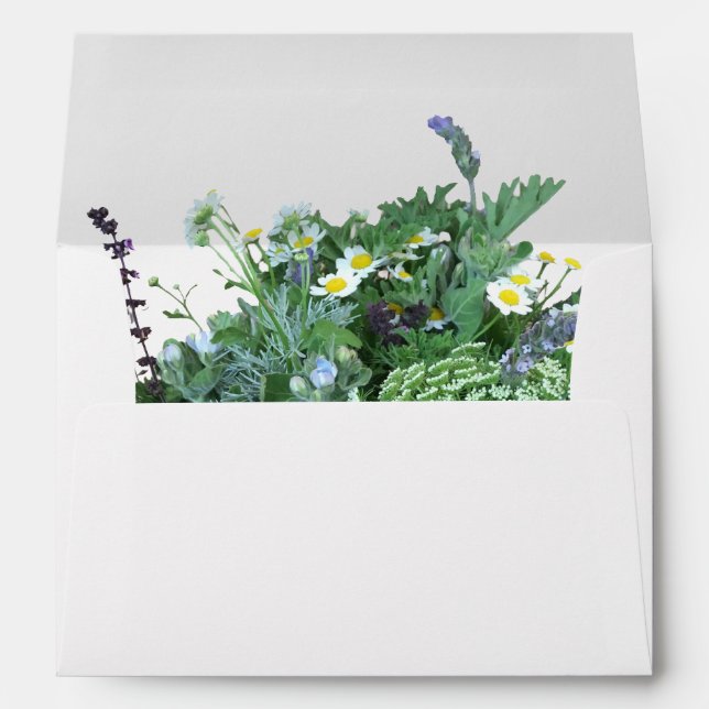 Botanical Wildflower Wedding Envelope (Back (Bottom))