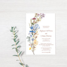 Botanical Wildflower Wedding Invitation