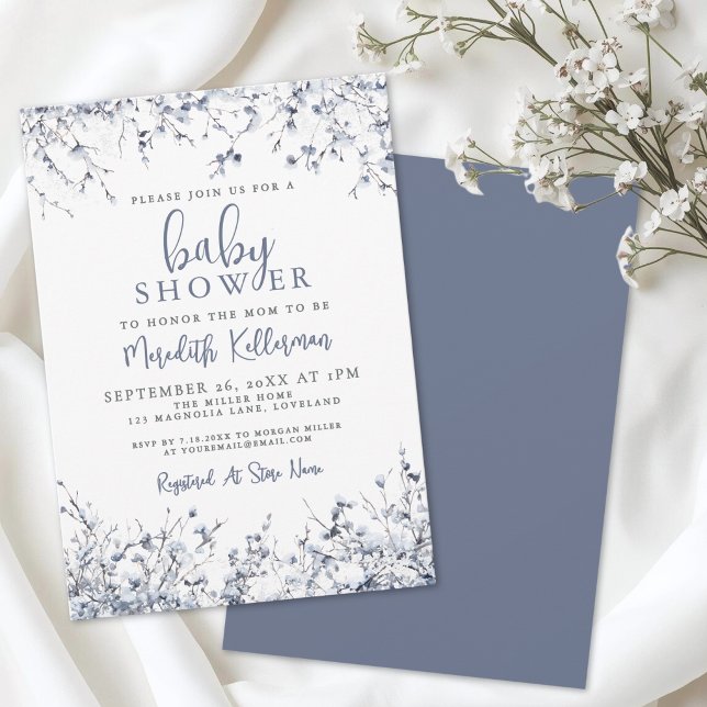 Botanical Winter Baby Shower Invitation (Creator Uploaded)