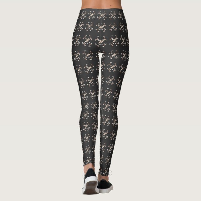  Botanical Women's Summer  Leggings (Back)
