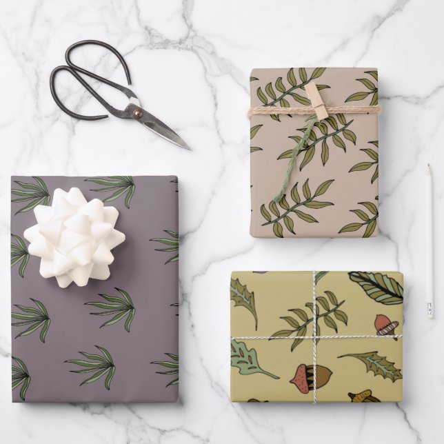 Botanical Wrapping Bundle Wrapping Paper Sheet (Front)