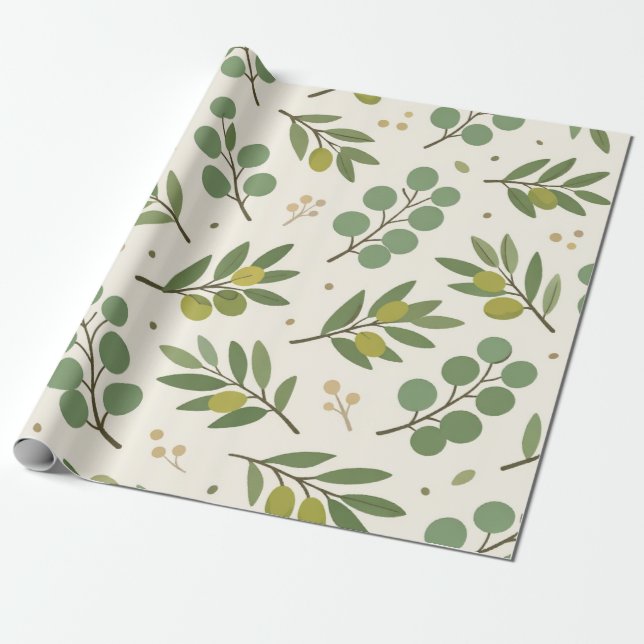 Botanical Wrapping Paper (Unrolled)