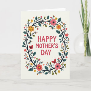 Botanical Wreath Message Card