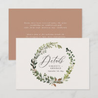 Botanical Wreath Wedding Detail Watercolor Foilage