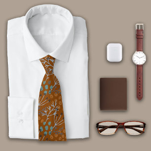 Botanicals Caramel Brown Tie