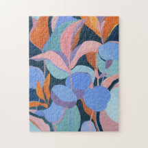 Botanique Abstraite aquarelle Art Jigsaw Puzzle