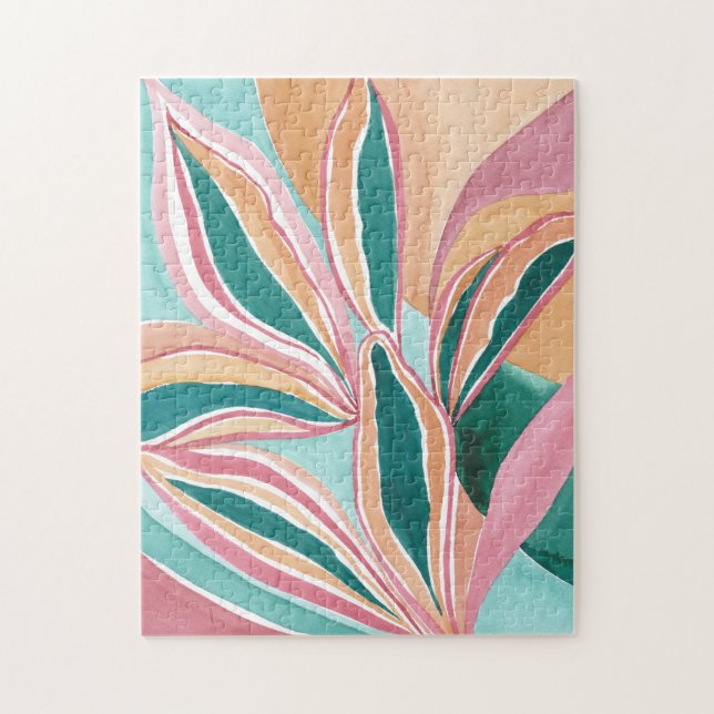 Botanique Abstraite aquarelle Art Jigsaw Puzzle (Vertical)
