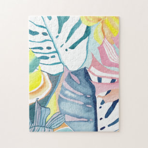 Botanique Abstraite aquarelle Art Jigsaw Puzzle