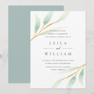 Botanique aérienne   Faire-part de mariage