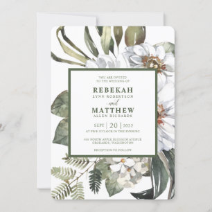 Botanique blanche   FAIRE-PART DE MARIAGE