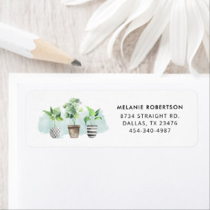Botanique Chic Aquarelle Plantes pointillés Retour