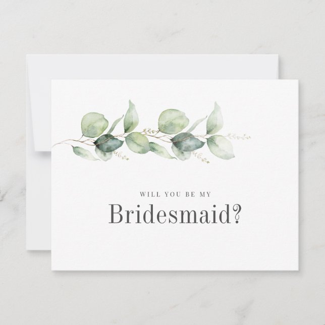 Botanique Eucalyptus Foliage Soyez ma carte de ser (Devant)