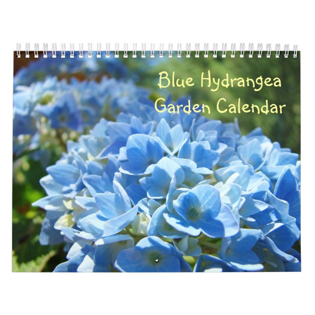 Botanique floral d'hortensia de calendrier bleu de (Protection)