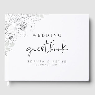 Botanique Floral Illustration Mariage Livre d'or