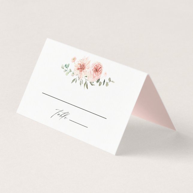 Botanique Floral Jardin Mariage Carte Place (Front)