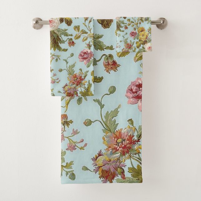Botanique Regina Rose Fleurs Vintages Bleu (En situation)