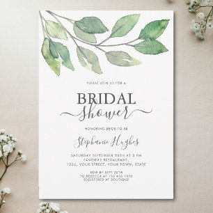 Botanique verdure Invitation à la douche nuptiale