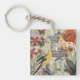 Botanique Vintage Oiseaux Nature Tropical Antique