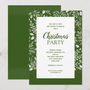 Botaniques blancs Noël Invitations