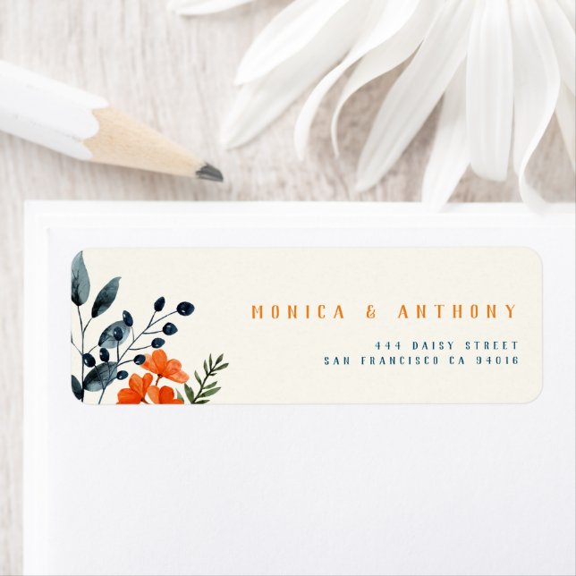 Botaniques en floraison Mariage Floral Orange (En situation)