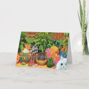 Botanist Cat By Louis Wain Card
