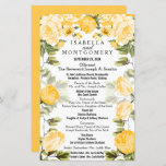 Botantical Golden Yellow Floral - Program<br><div class="desc">Program. Modern Wedding Day botanical golden yellow floral design on a simple white background ready for you to personalize. Matching products are available - ✔Note: Not all template areas need changed. 📌If you need further customization, please click the "Click to Customize further" or "Customize or Edit Design "button and use...</div>