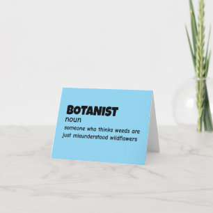 Botany Nerd Funny Definition Thank You Card