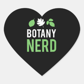 botany nerd - funny science botanists heart sticker